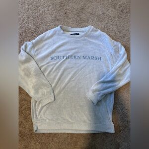 Southern Marsh Light Blue Logo Crewneck Sweatshirt